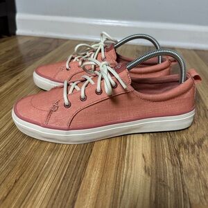 Sperry Shoes Womens 8.5MCrest Vibe Sneakers Pink Canvas Lace Up Round Toe Casual